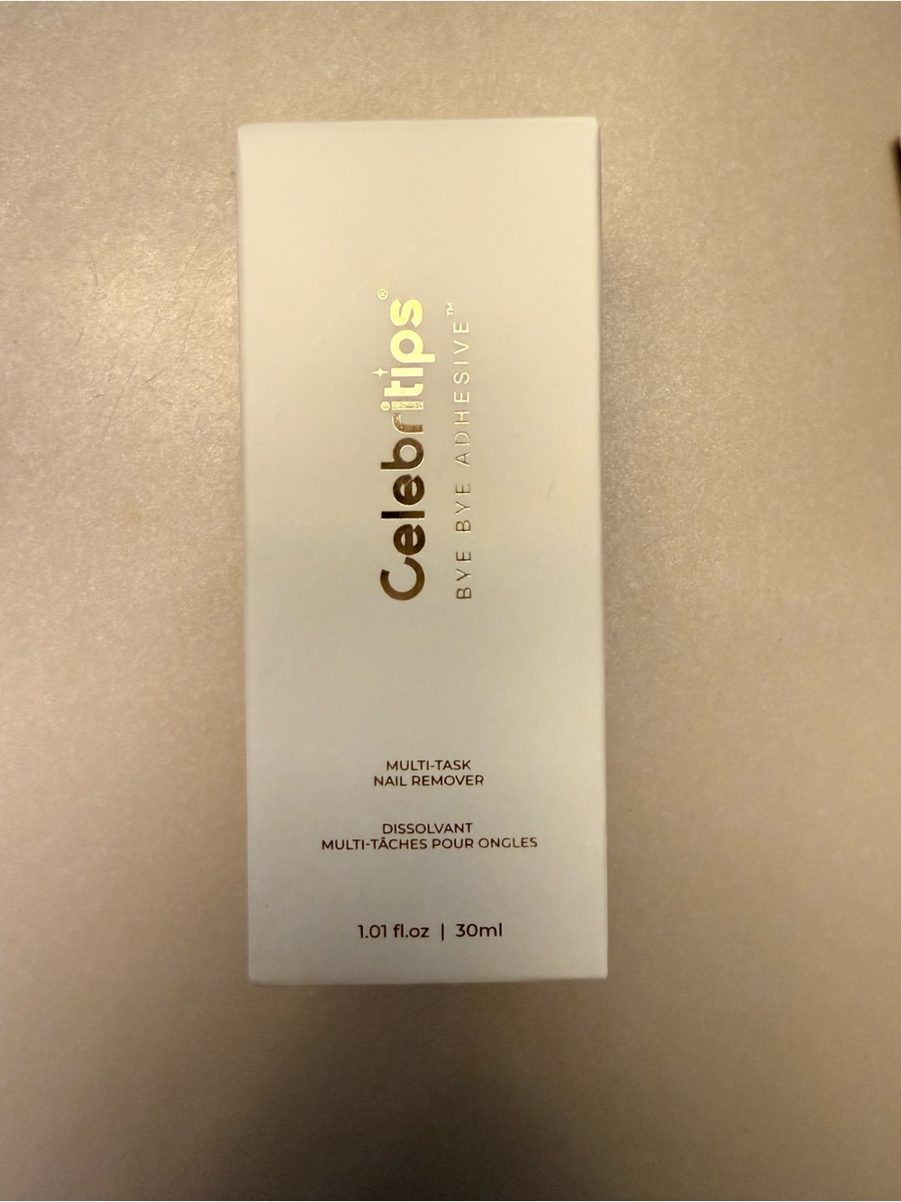 Celebritips Bye Bye Adhesive Multi-Task Nail Remover - White & Gold